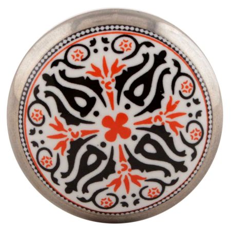 Orange And Black Ceramic Wine Stopper